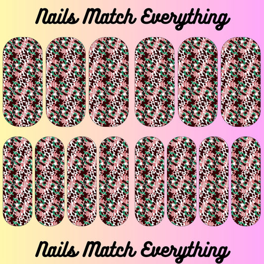 Collection 12 Press-On Nail/Natural Nail Decals Fits 18.5mm to 2.21-inch nails