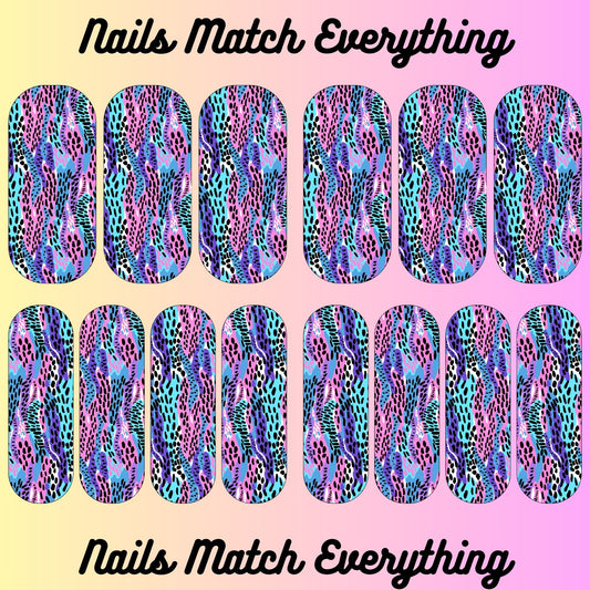 Collection 16 Press-On Nail/Natural Nail Decals Fits 18.5mm to 2.21-inch nails