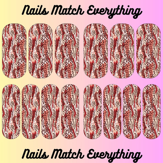 Collection 20 Press-On Nail/Natural Nail Decals Fits 18.5mm to 2.21-inch nails