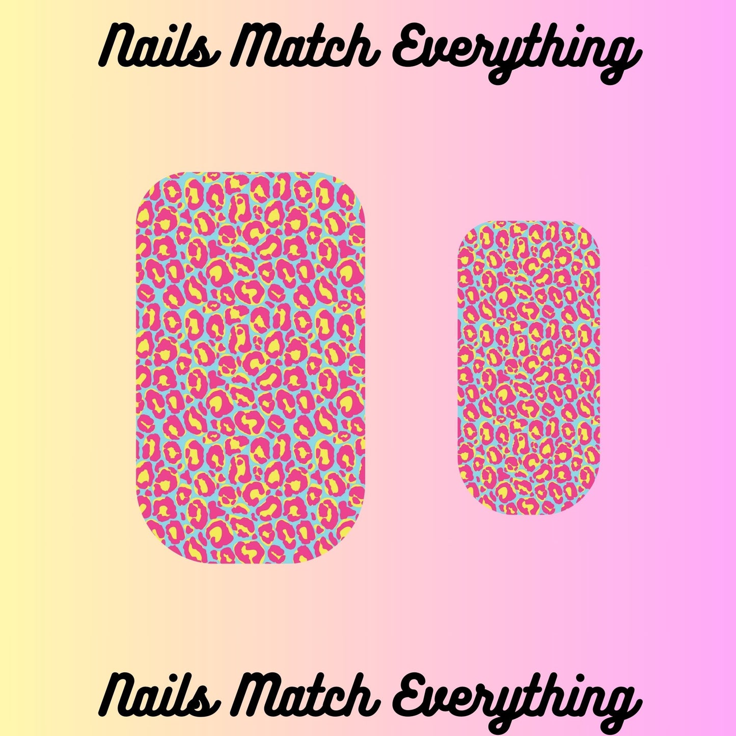 Collection 1 Press-On Toenail/Natural Toenail Decals Fits Square 0.7cm/0.28in to 1.75cm to 0.69