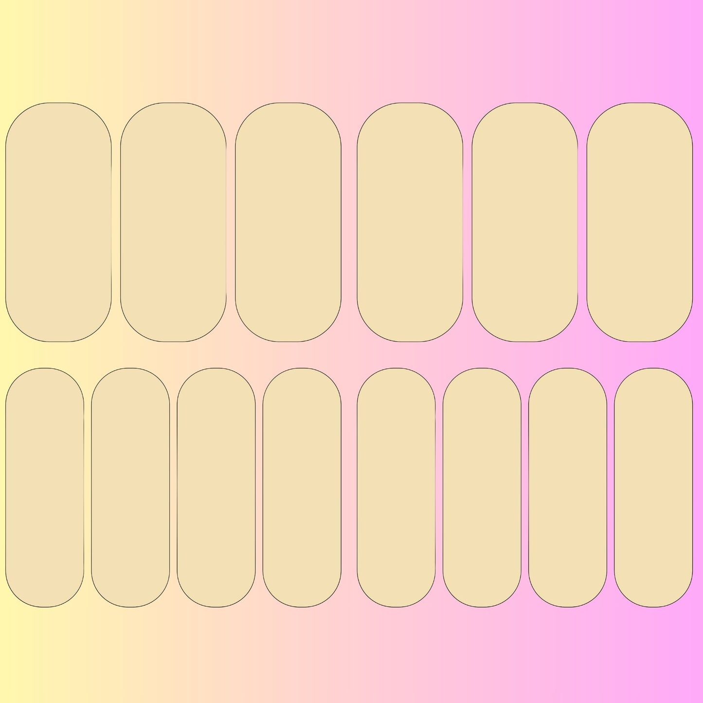 Collection 2 Press-On Nail/Natural Nail Decals Fits 18.5mm to 2.21-inch nails