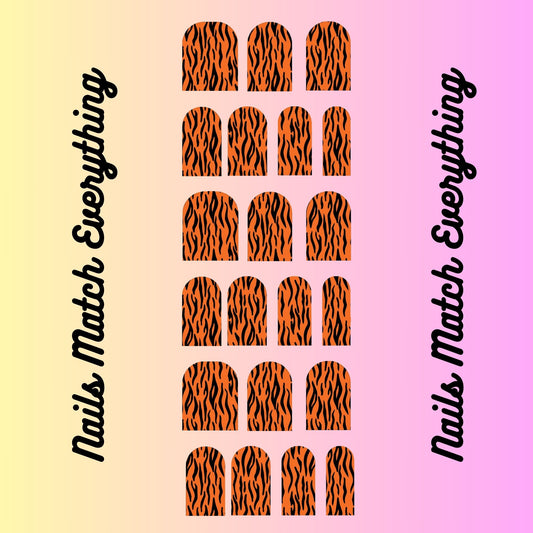 Collection 6 Press-On Toenail/Natural Toenail Decals Fits Square 0.7cm/0.28in to 1.75cm to 0.69