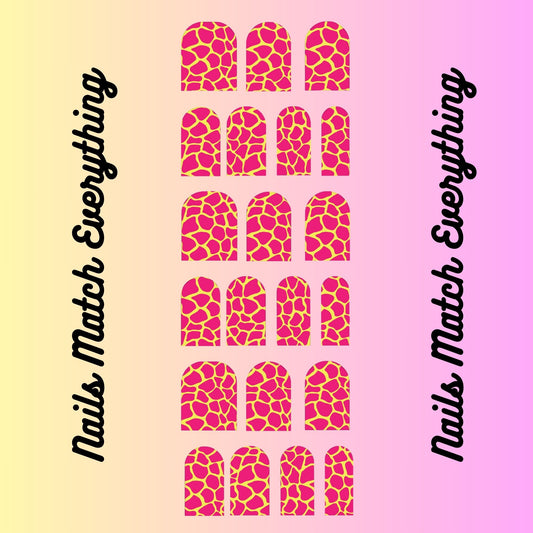 Collection 7 Press-On Toenail/Natural Toenail Decals Fits Square 0.7cm/0.28in to 1.75cm to 0.69