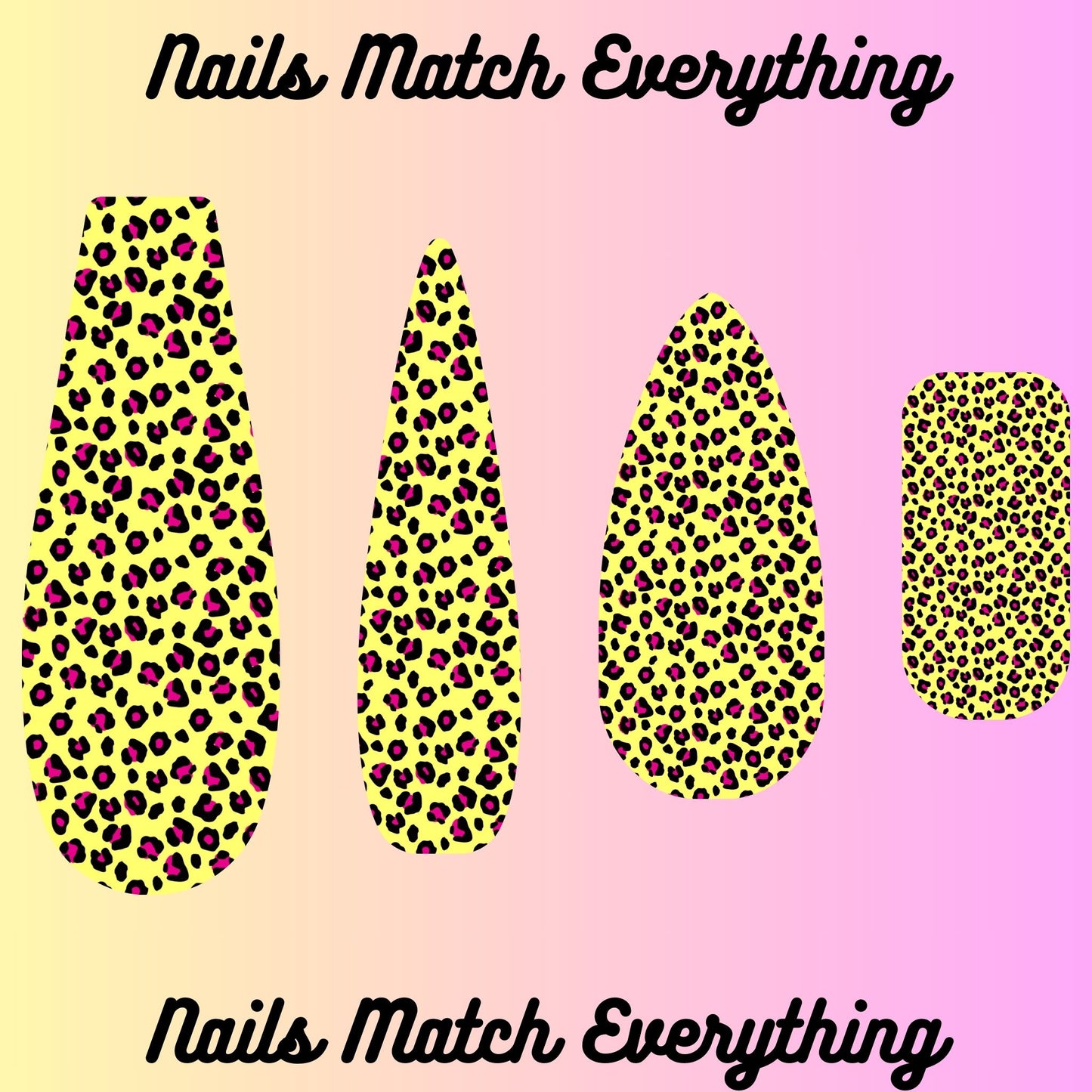 Collection 8 Press-On Nail/Natural Nail Decals Fits 18.5mm to 2.21-inch nails