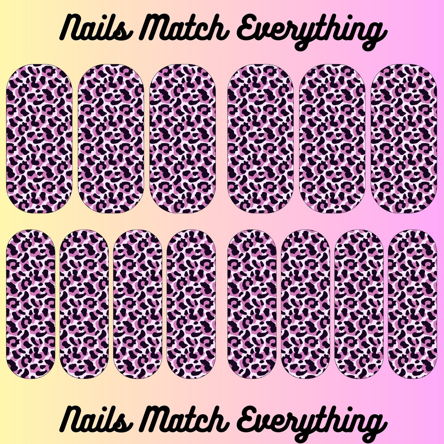 Collection 9 Press-On Nail/Natural Nail Decals Fits 18.5mm to 2.21-inch nails