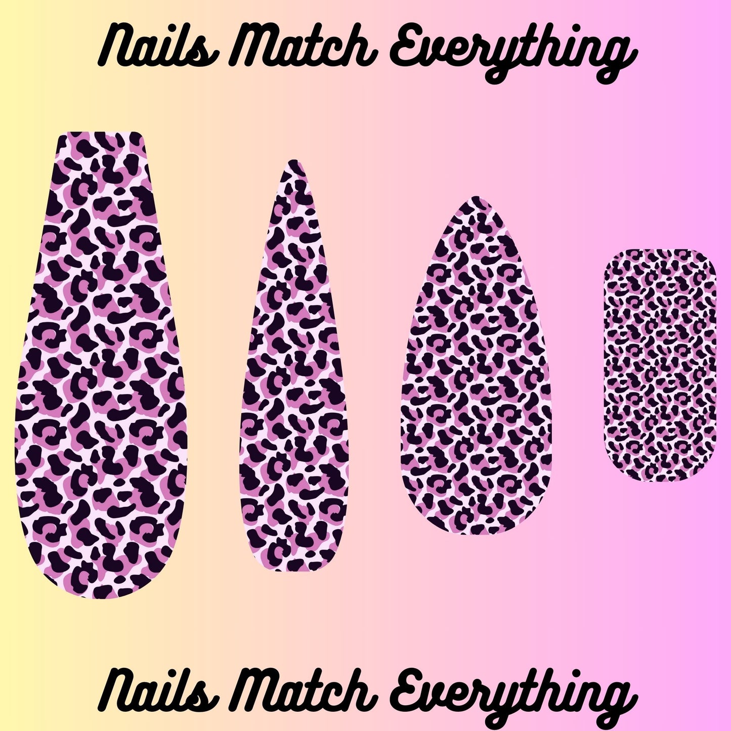 Collection 9 Press-On Nail/Natural Nail Decals Fits 18.5mm to 2.21-inch nails