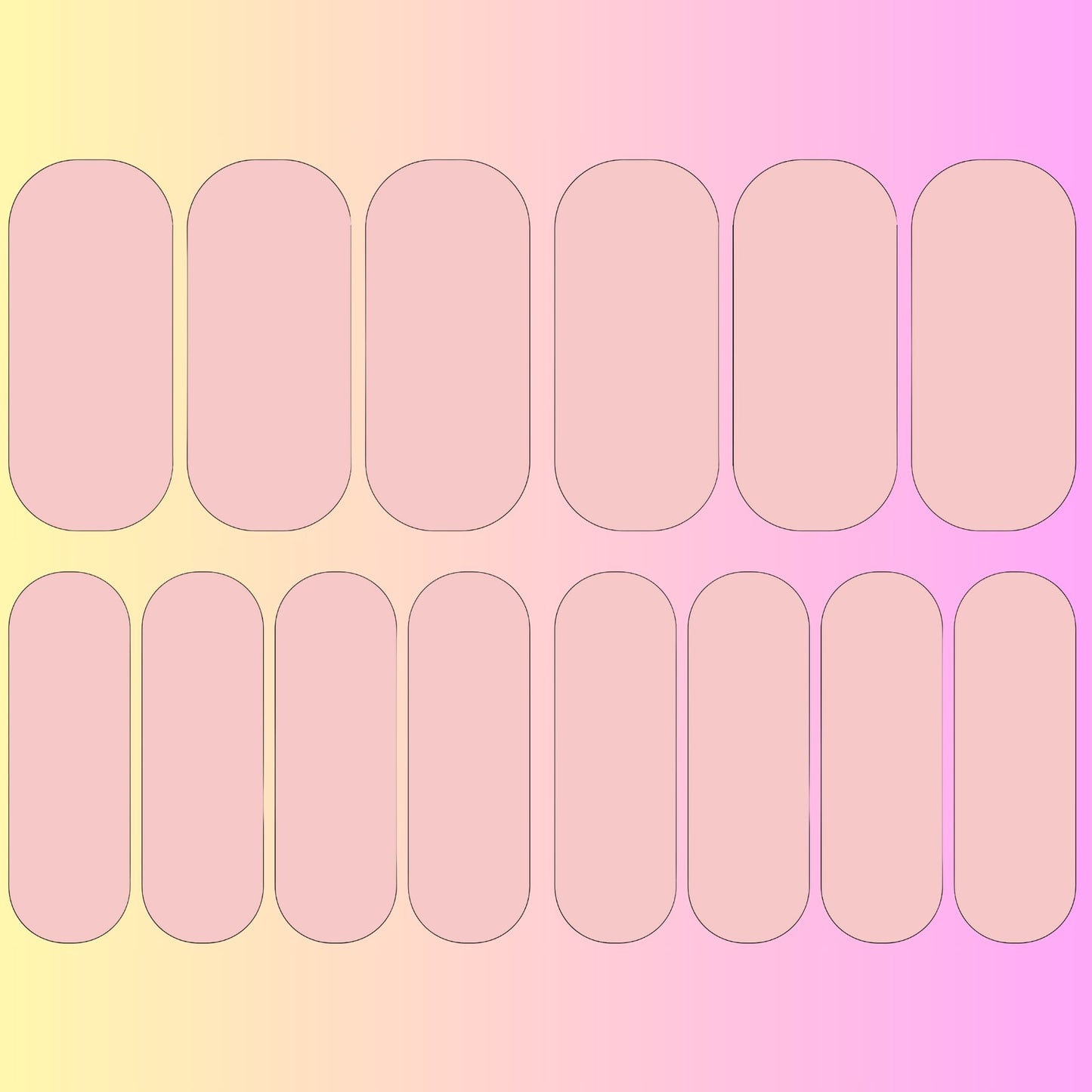 Collection 2 Press-On Nail/Natural Nail Decals Fits 18.5mm to 2.21-inch nails