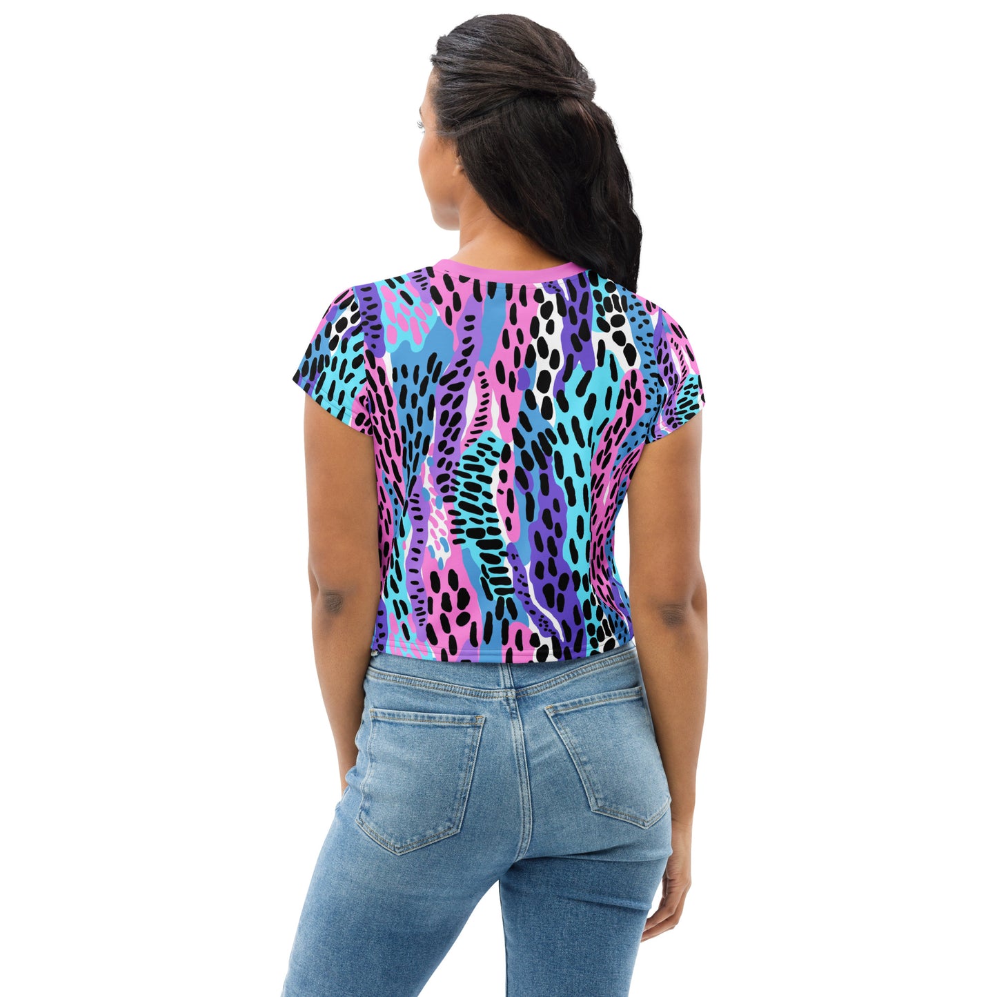 All-Over Print Crop Tee Collection 16 Nails Match Everything