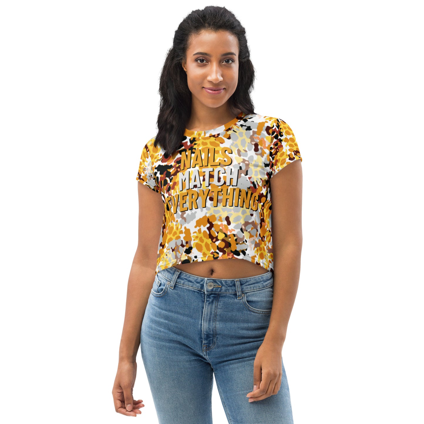 All-Over Print Crop Tee Collection 13 Nails Match Everything