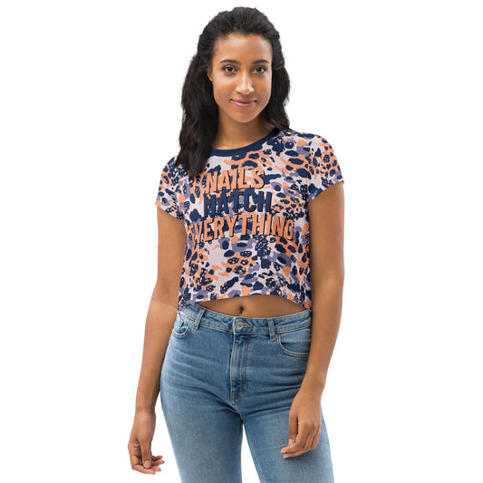 All-Over Print Crop Tee Collection 15 Nails Match Everything