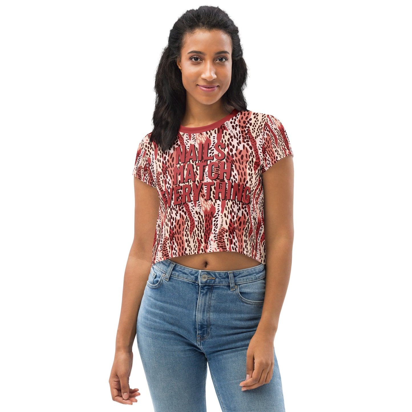 All-Over Print Crop Tee Collection 20 Nails Match Everything