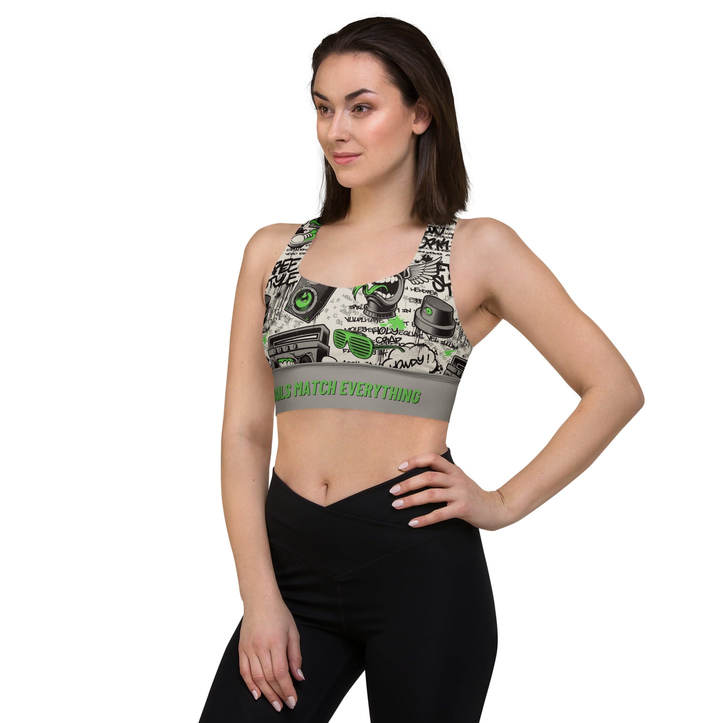 Longline sports bra Collection 3 Nails Match Everything