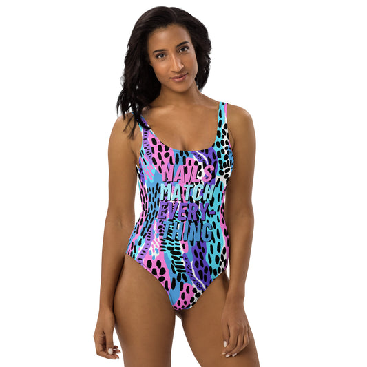 One-Piece Swimsuit Collection 16 Nails Match Everything