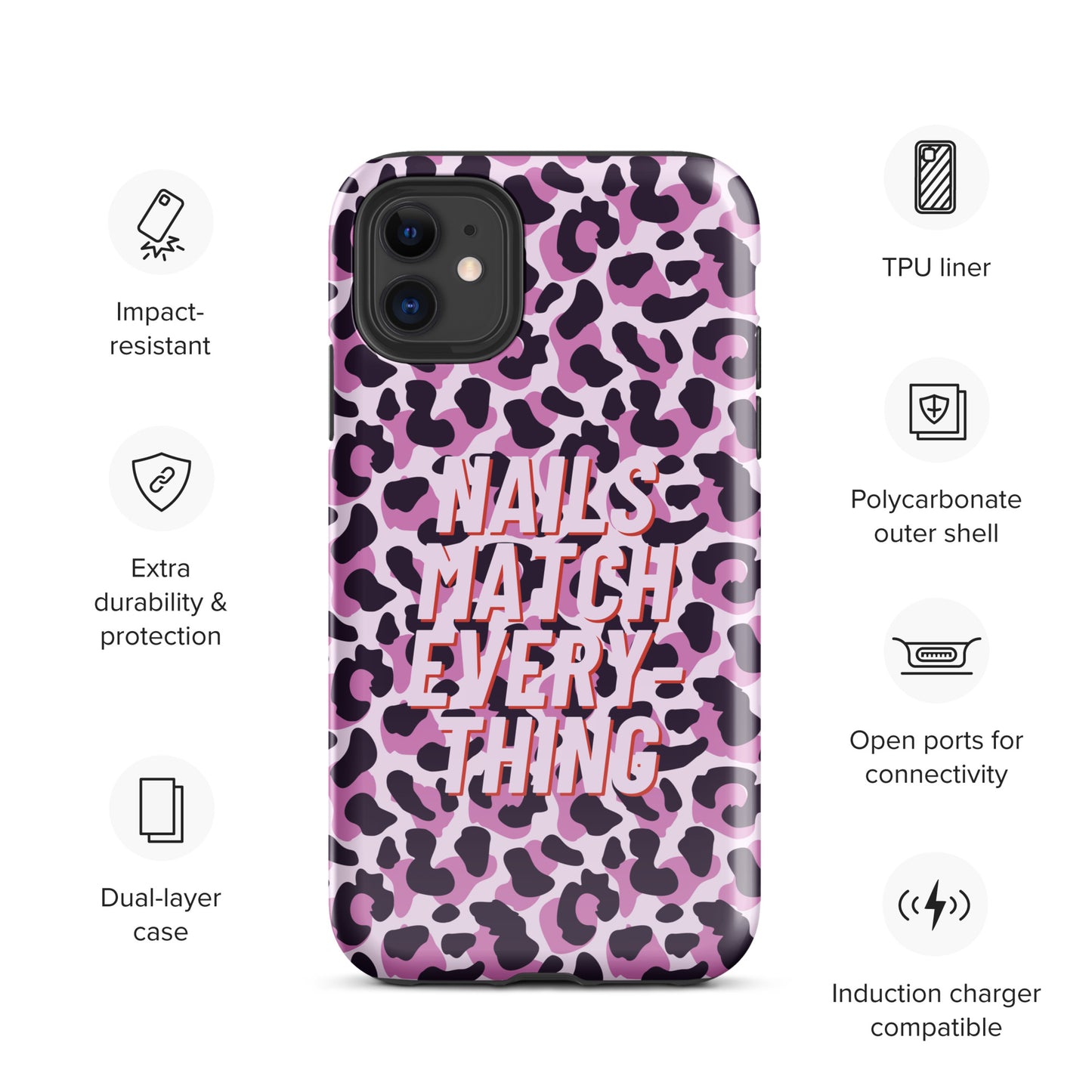 Tough Case for iPhone® Collection 9 Nails Match Everything