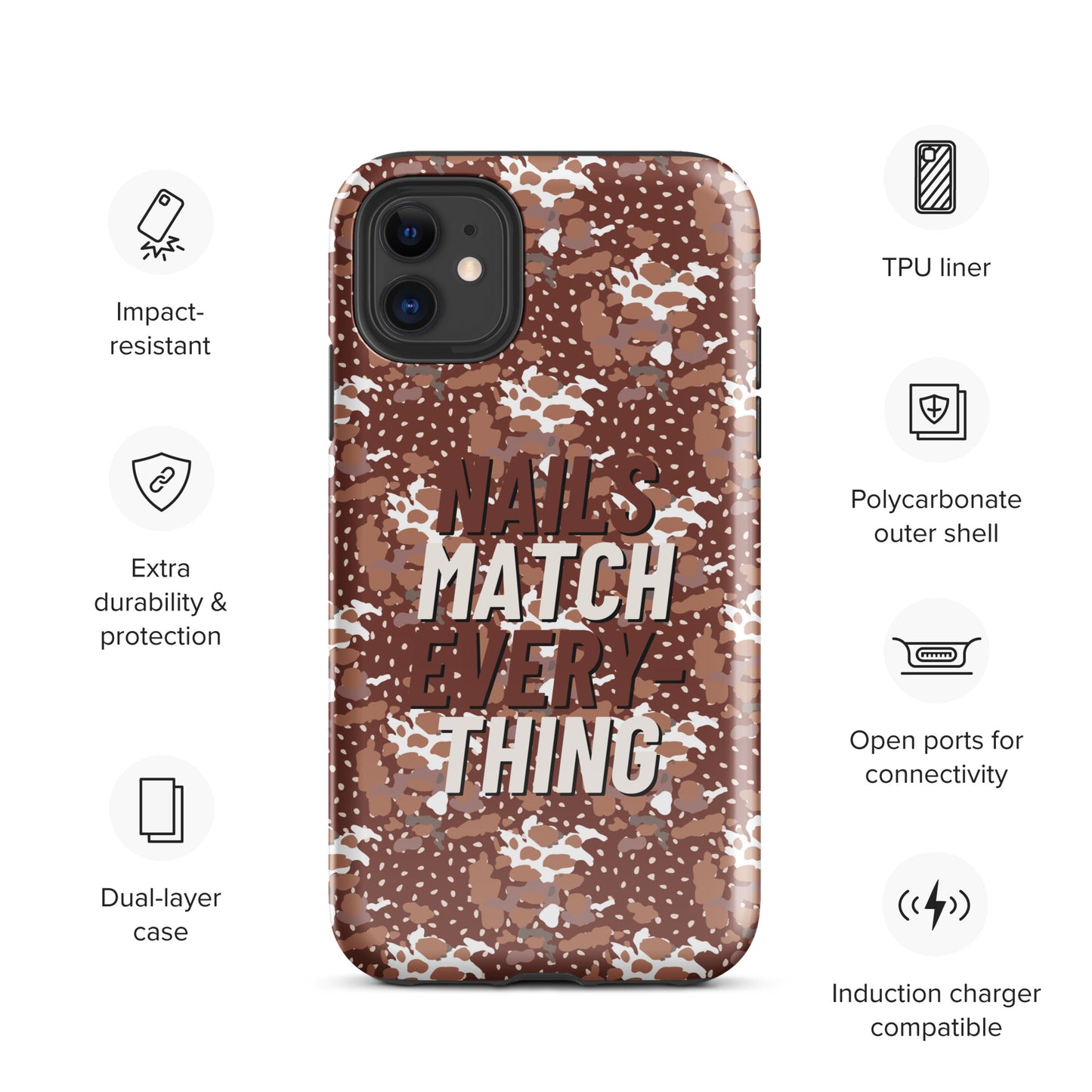 Tough Case for iPhone® Collection 18 Nails Match Everything