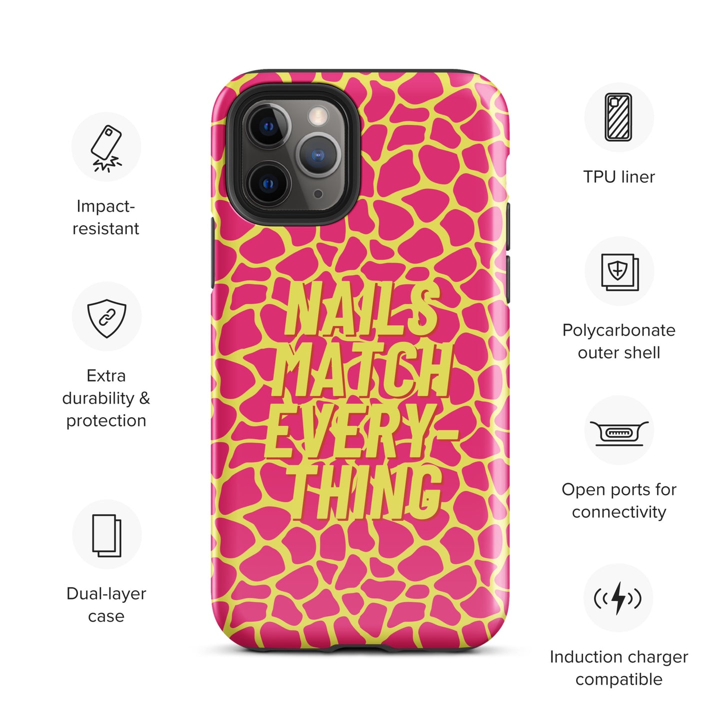 Tough Case for iPhone® Collection 7 Nails Match Everything