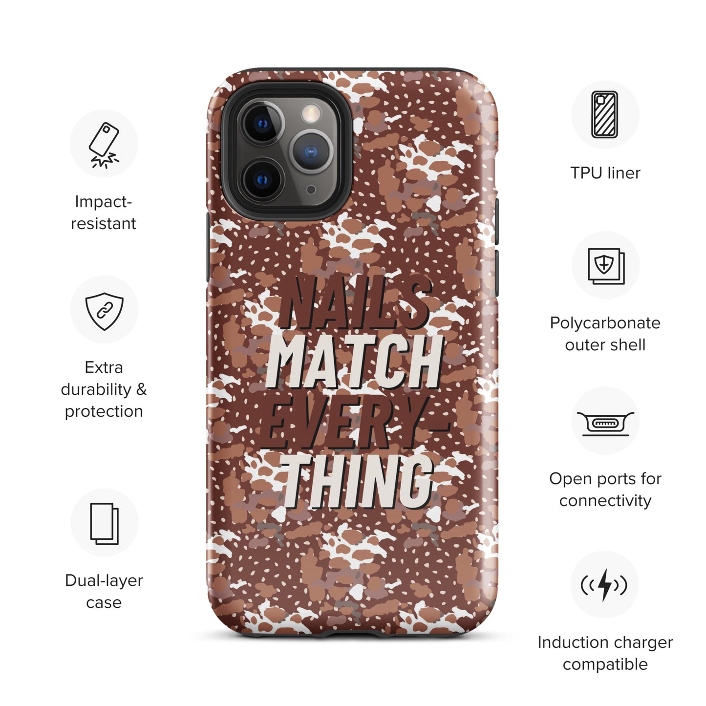 Tough Case for iPhone® Collection 18 Nails Match Everything