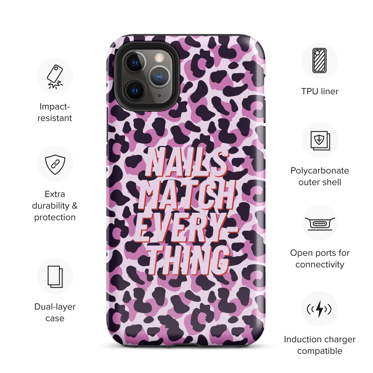 Tough Case for iPhone® Collection 9 Nails Match Everything