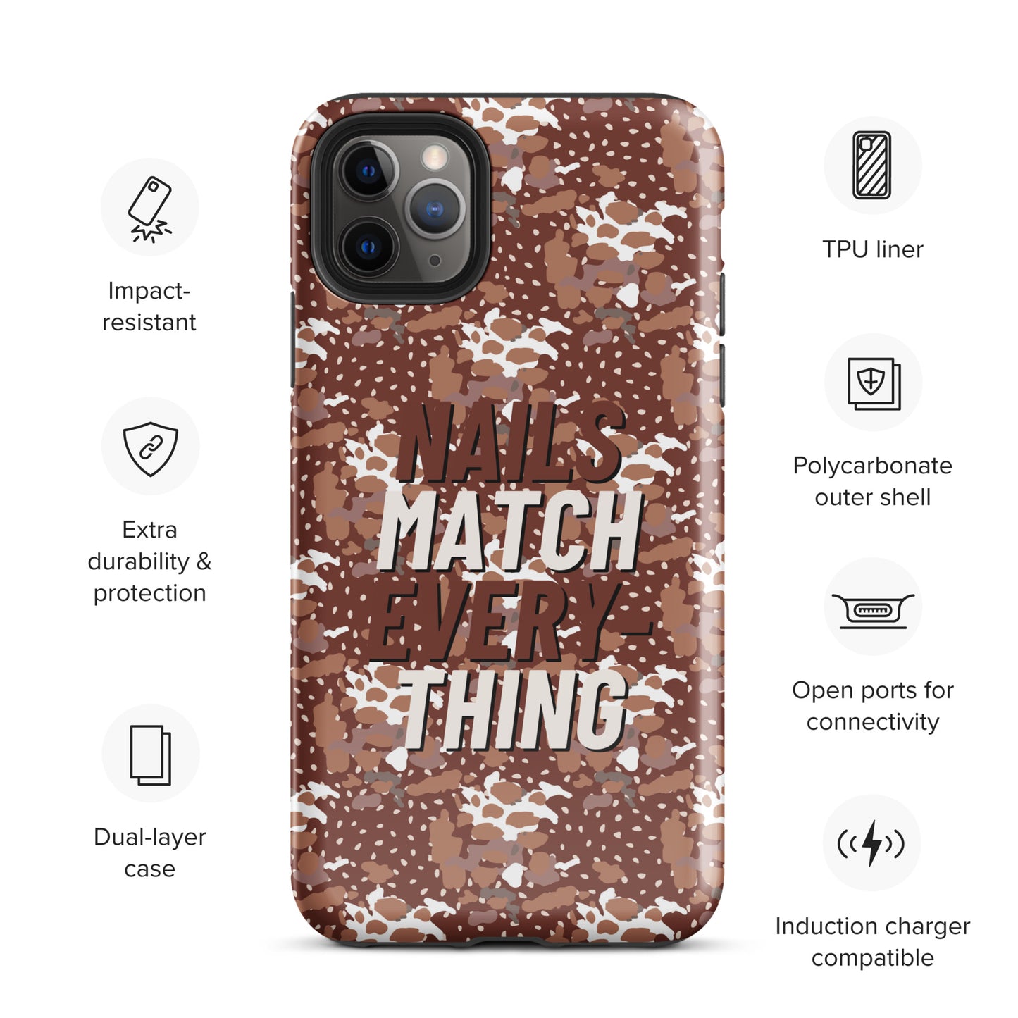 Tough Case for iPhone® Collection 18 Nails Match Everything