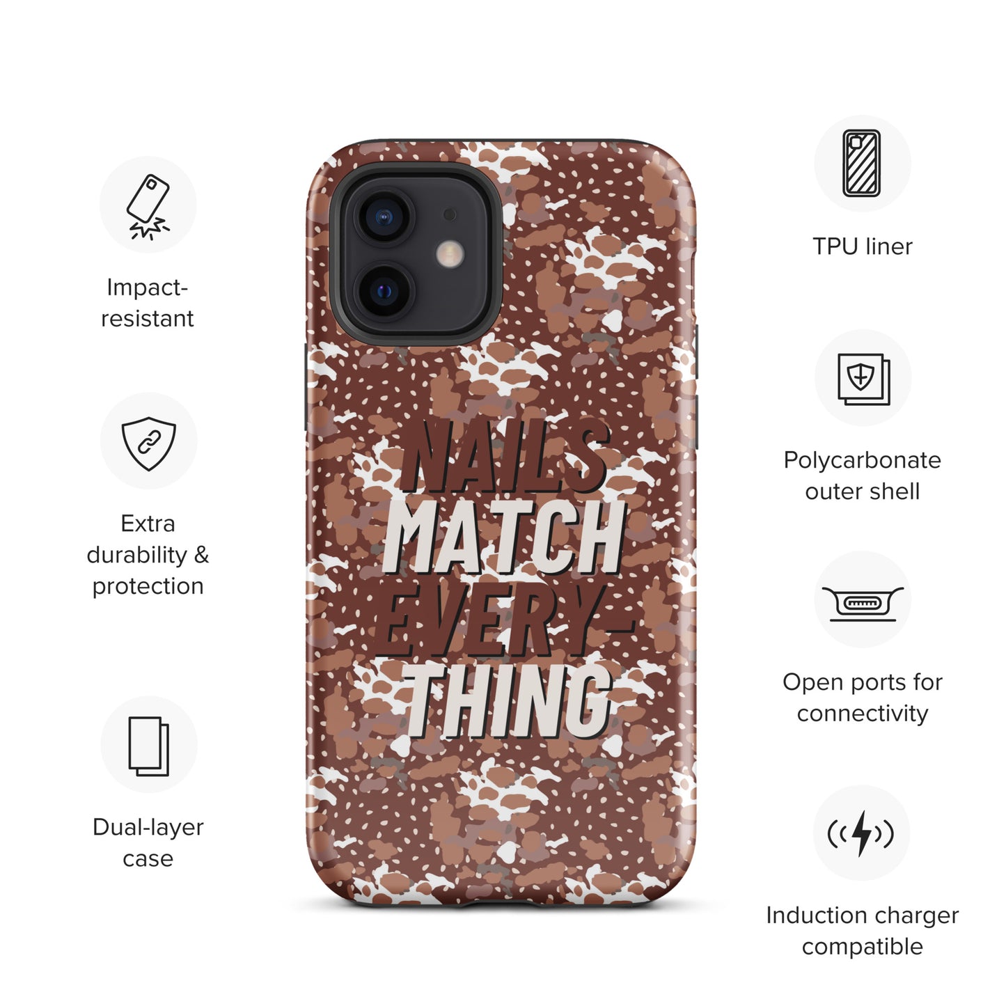 Tough Case for iPhone® Collection 18 Nails Match Everything