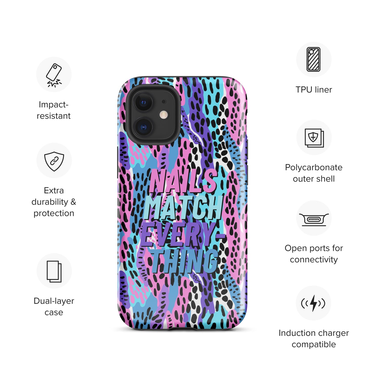 Tough Case for iPhone® Collection 16 Nails Match Everything