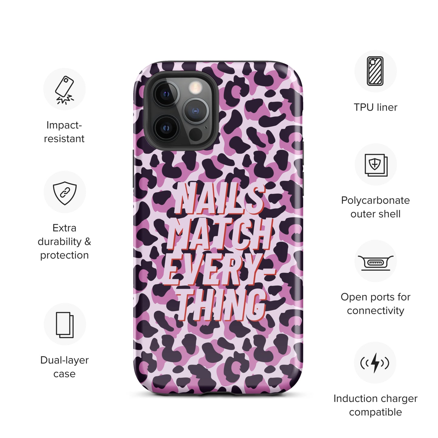 Tough Case for iPhone® Collection 9 Nails Match Everything