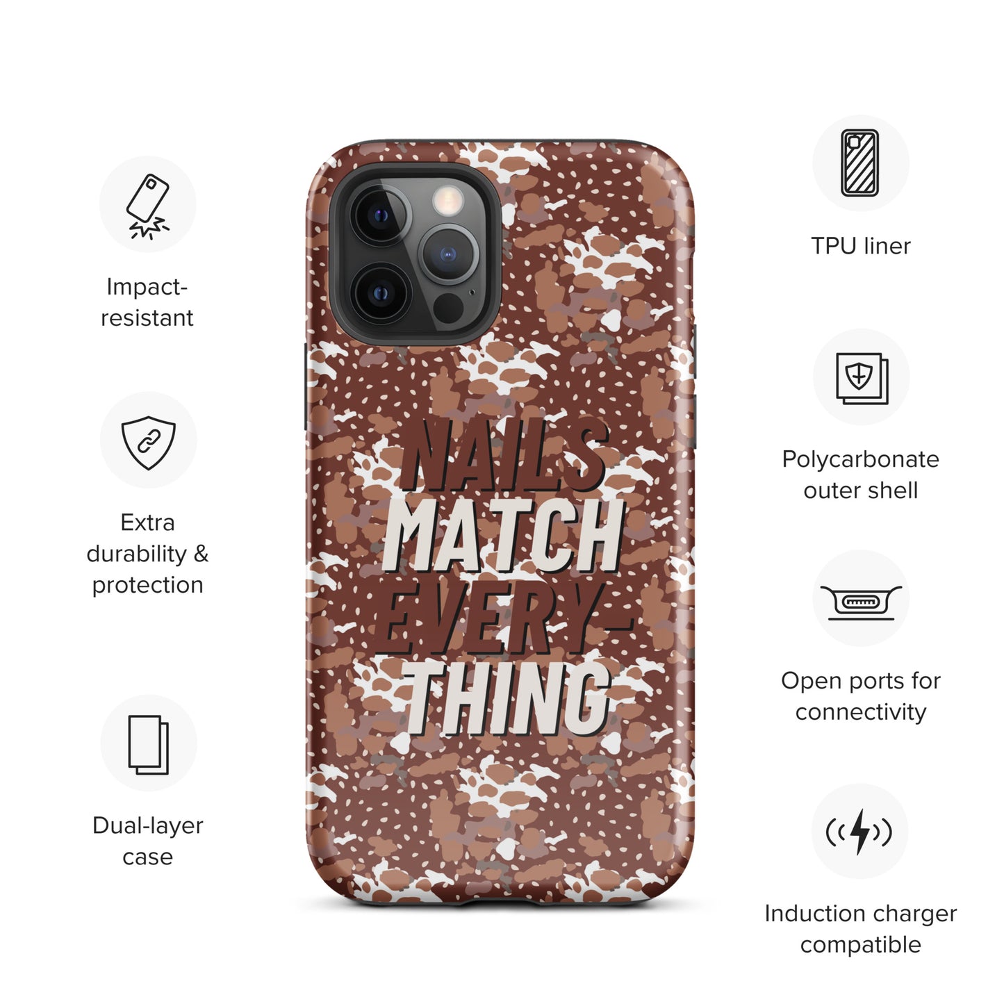 Tough Case for iPhone® Collection 18 Nails Match Everything