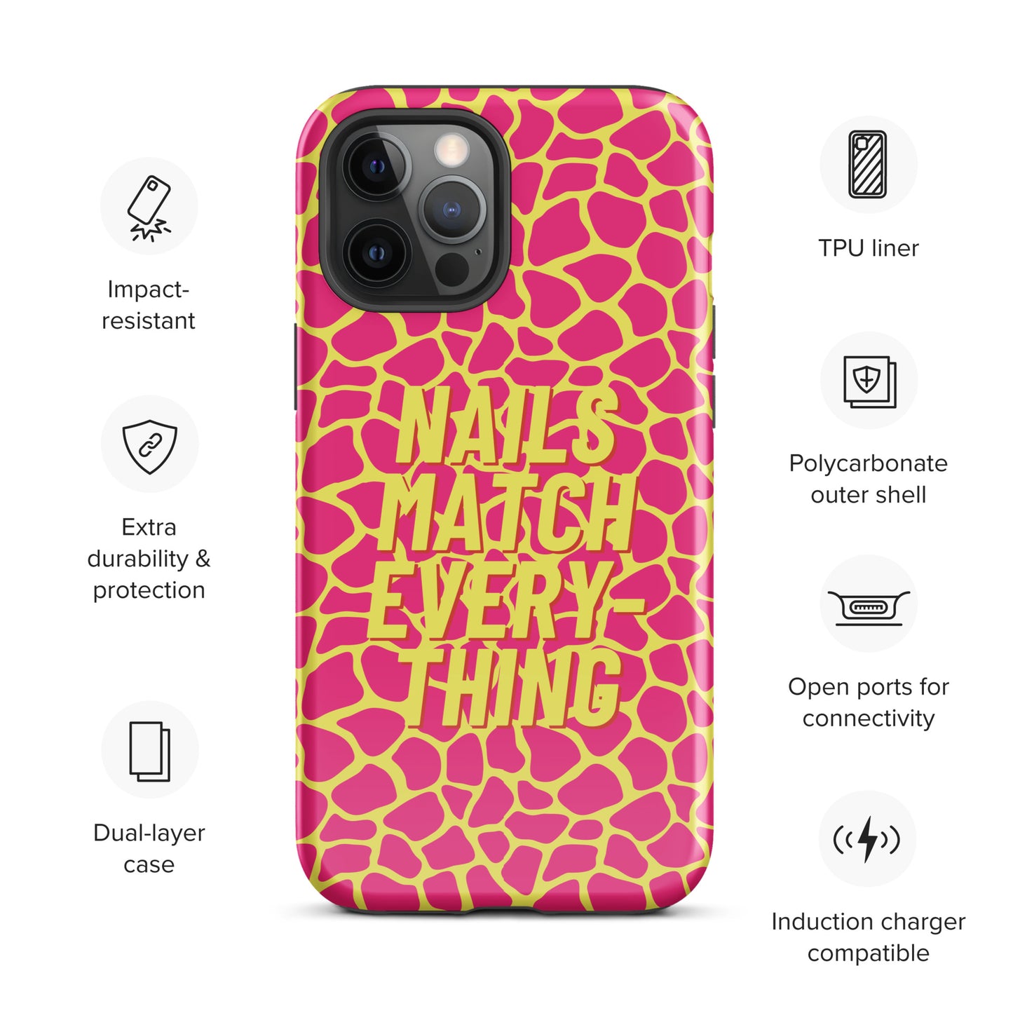 Tough Case for iPhone® Collection 7 Nails Match Everything