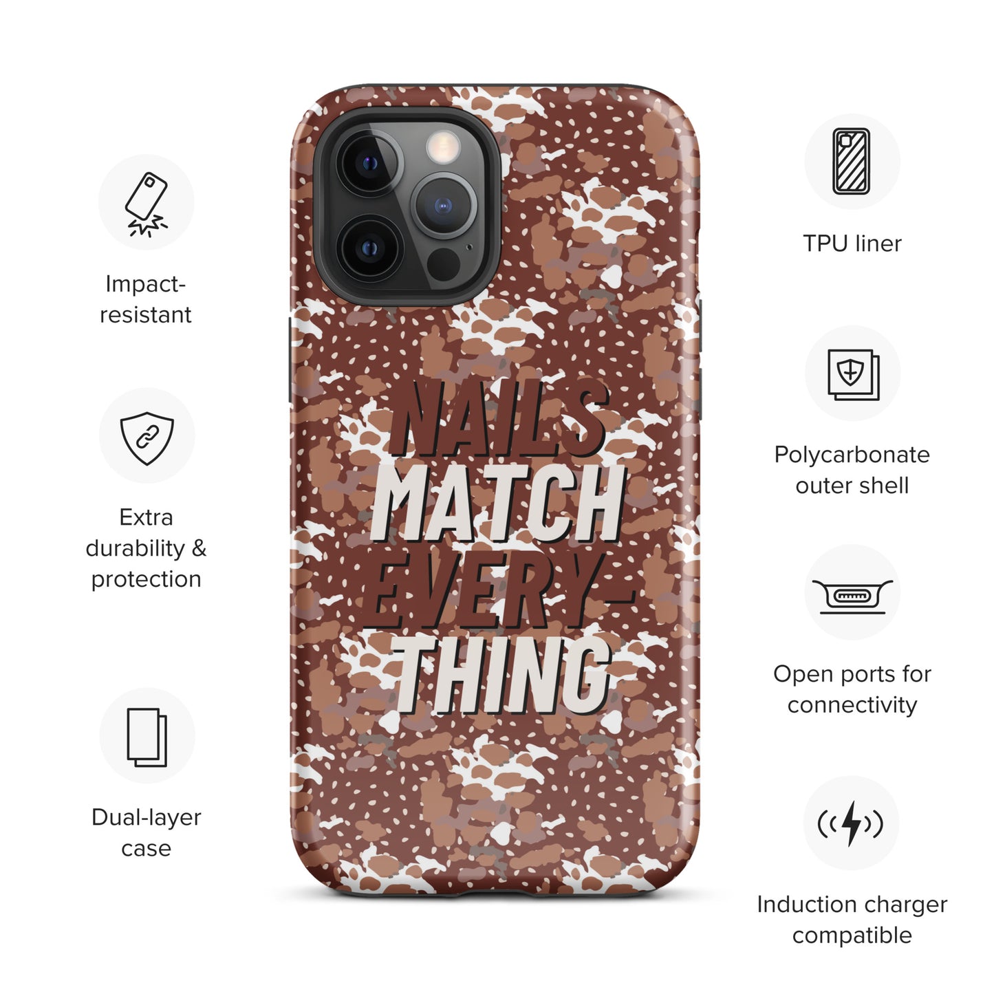 Tough Case for iPhone® Collection 18 Nails Match Everything