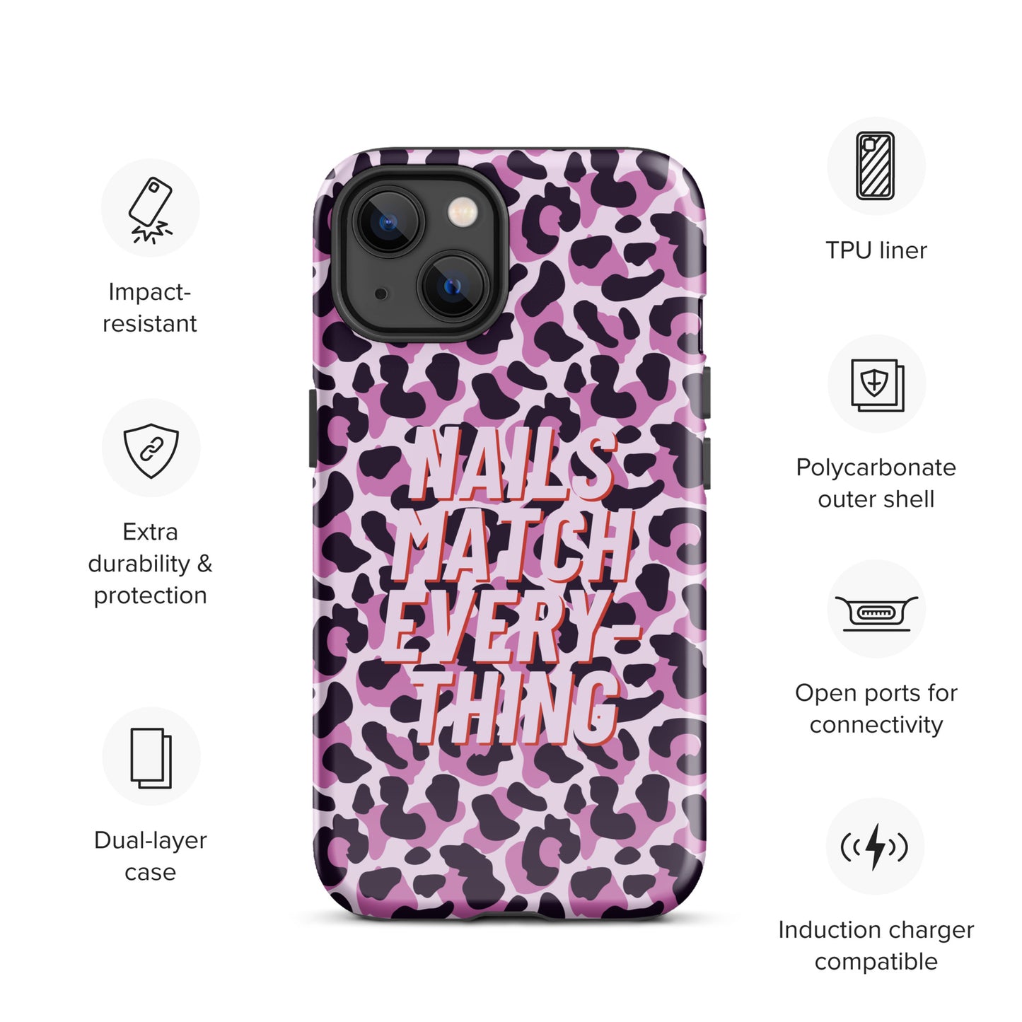 Tough Case for iPhone® Collection 9 Nails Match Everything