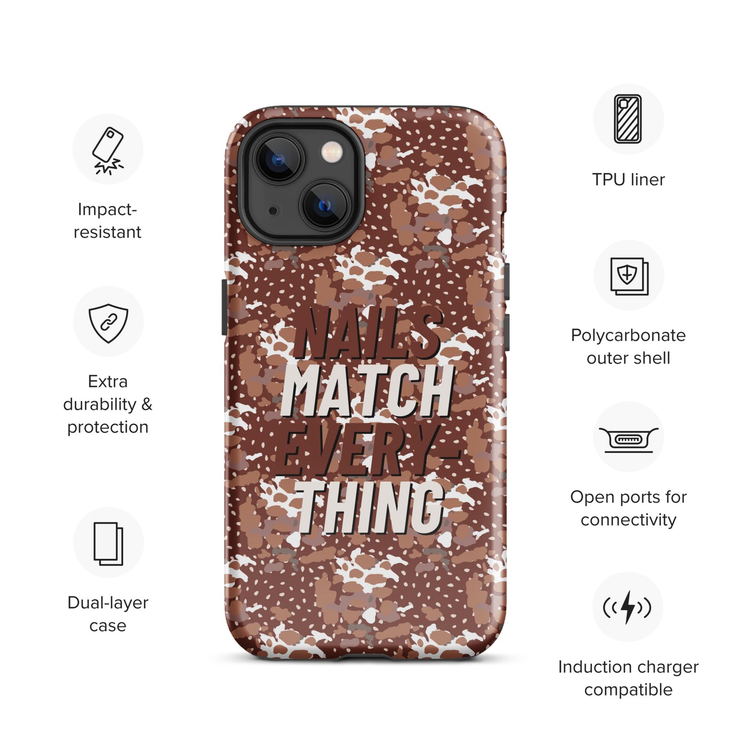 Tough Case for iPhone® Collection 18 Nails Match Everything