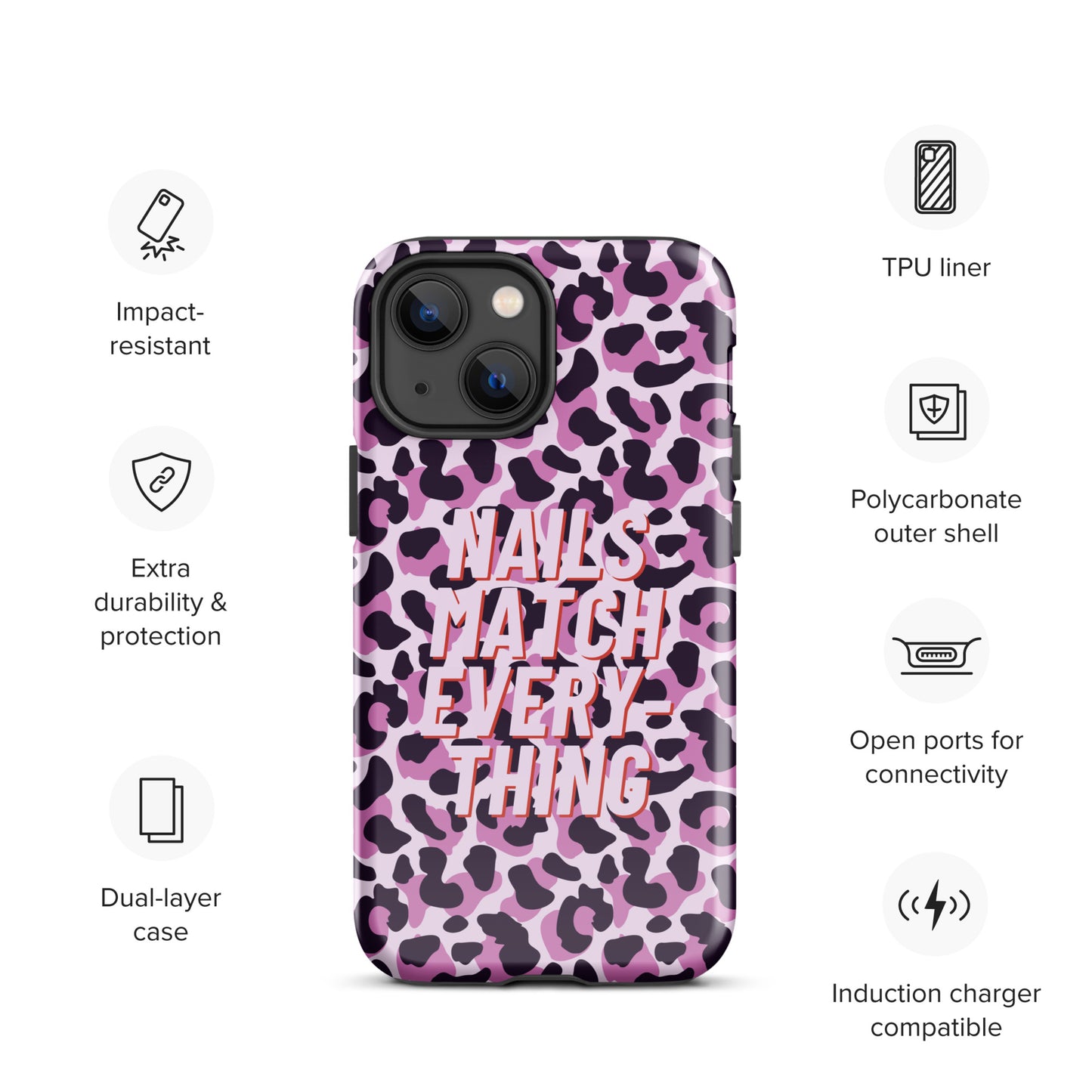 Tough Case for iPhone® Collection 9 Nails Match Everything