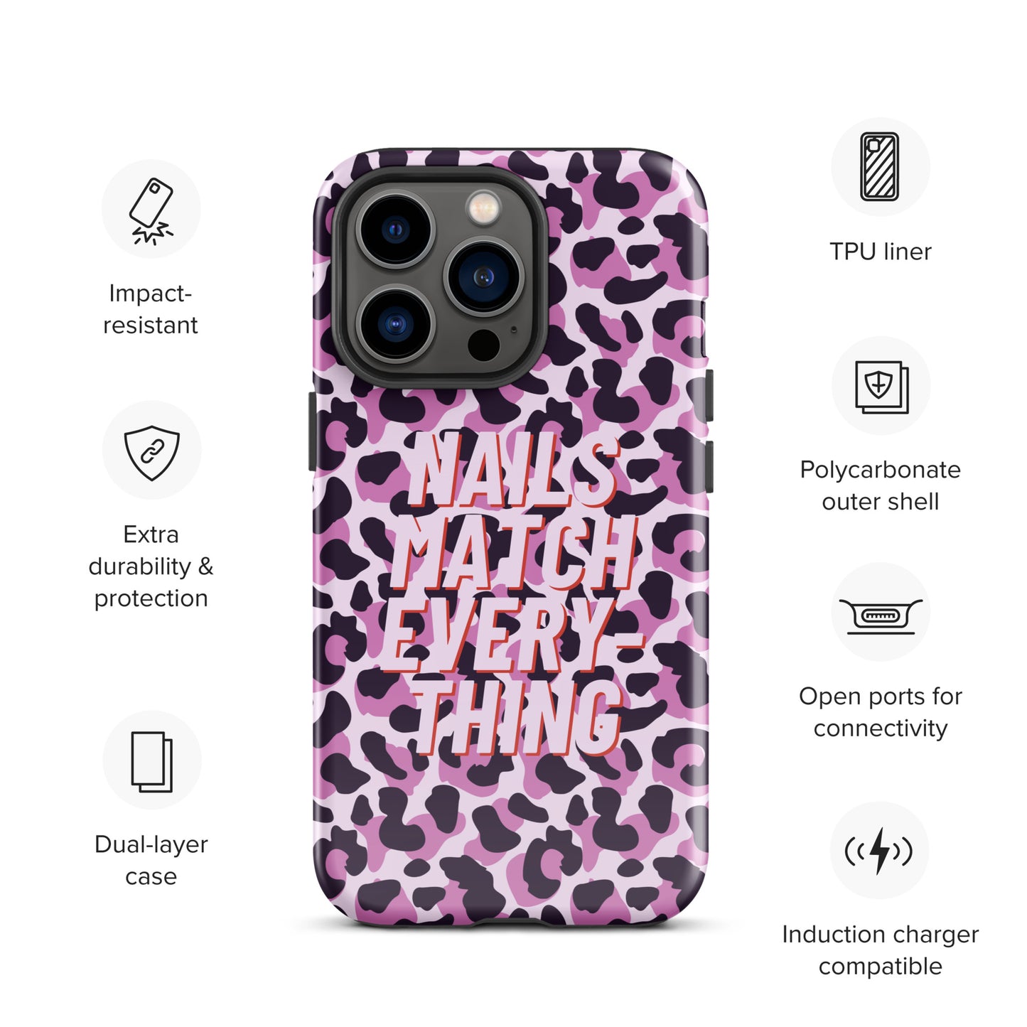 Tough Case for iPhone® Collection 9 Nails Match Everything