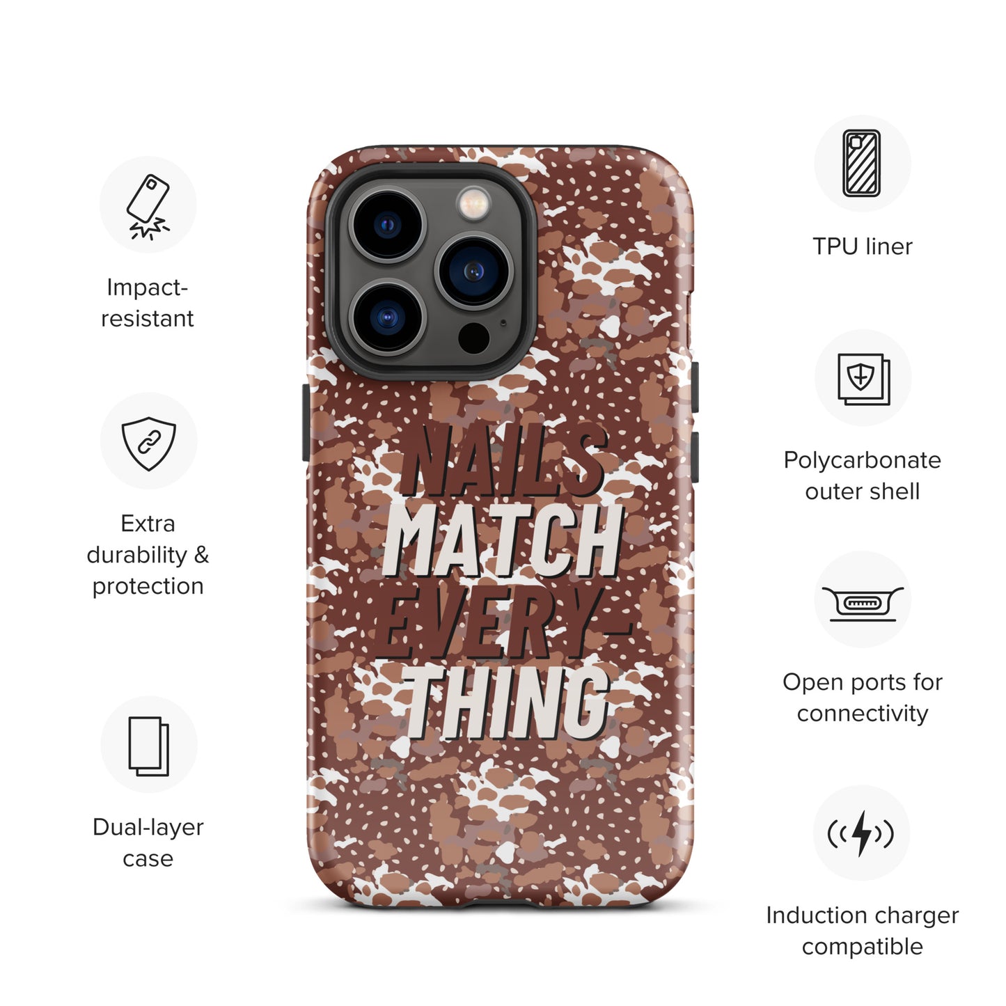 Tough Case for iPhone® Collection 18 Nails Match Everything