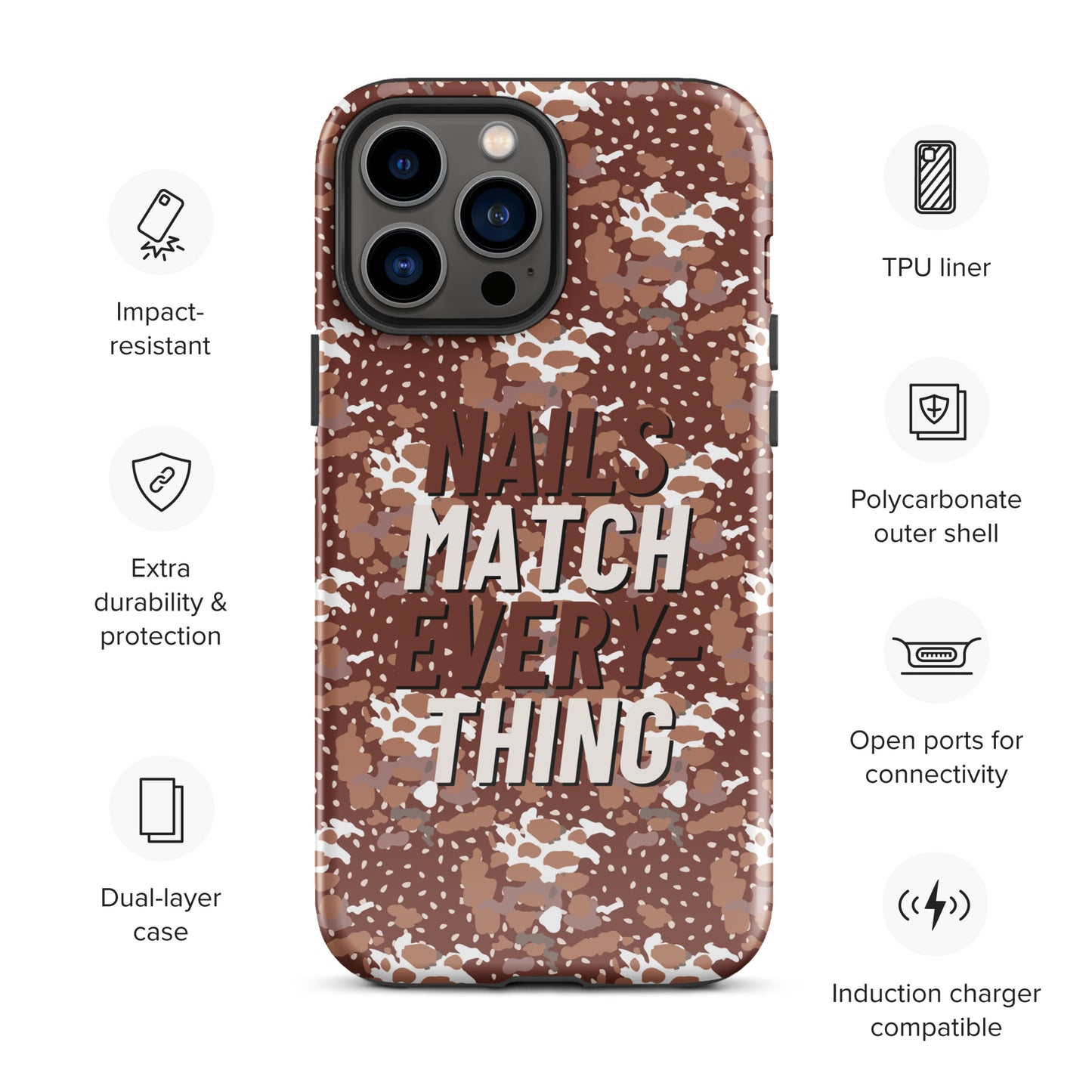 Tough Case for iPhone® Collection 18 Nails Match Everything