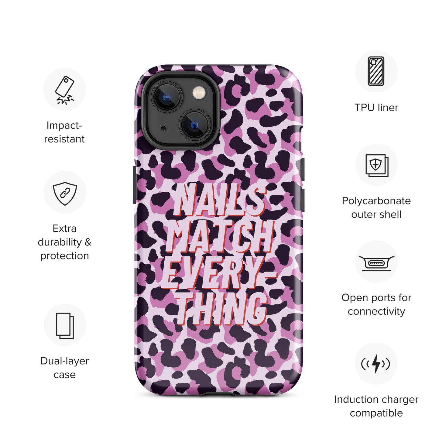 Tough Case for iPhone® Collection 9 Nails Match Everything