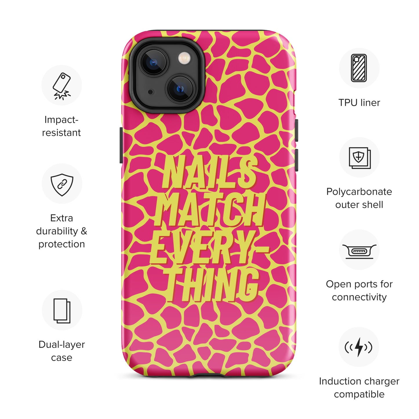 Tough Case for iPhone® Collection 7 Nails Match Everything