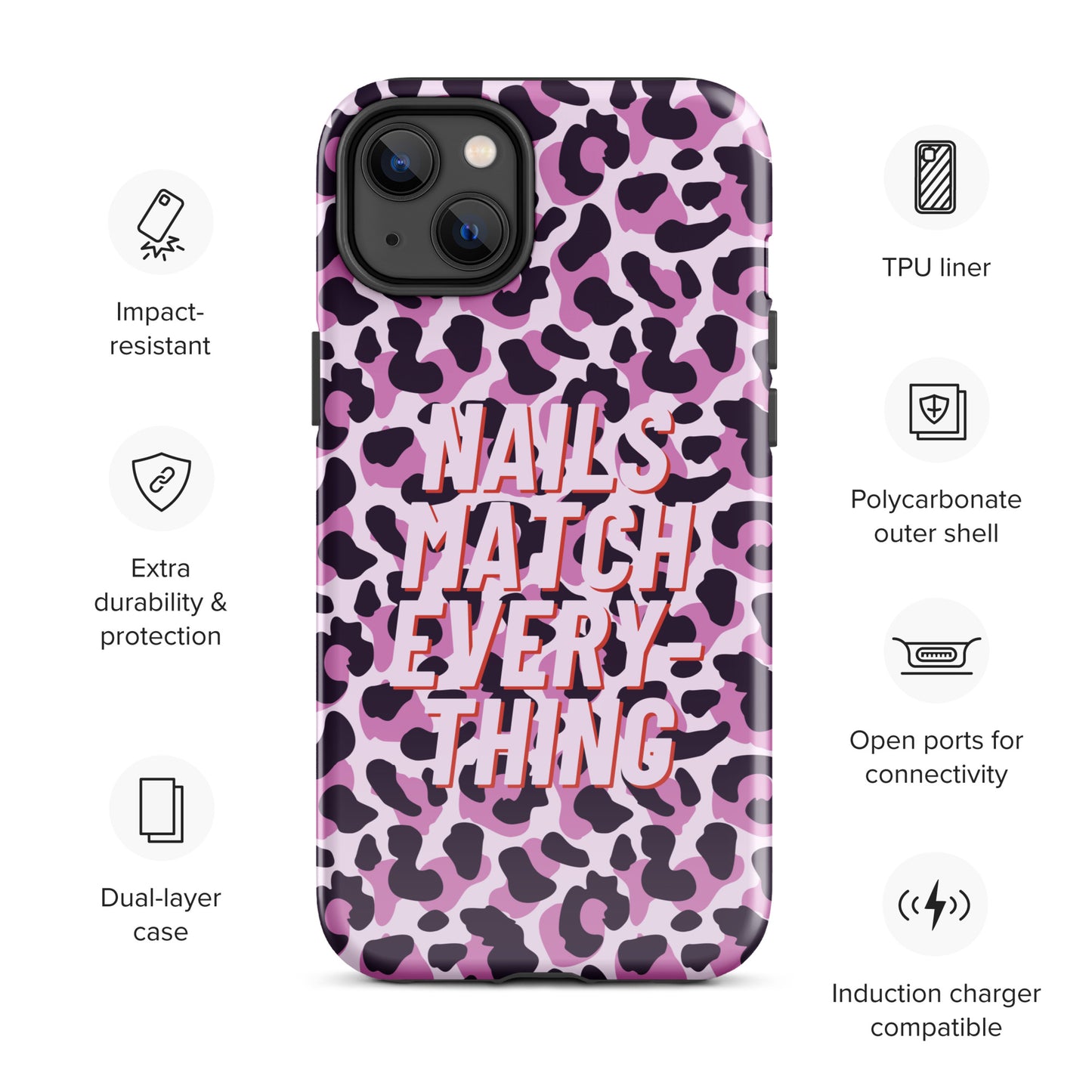 Tough Case for iPhone® Collection 9 Nails Match Everything