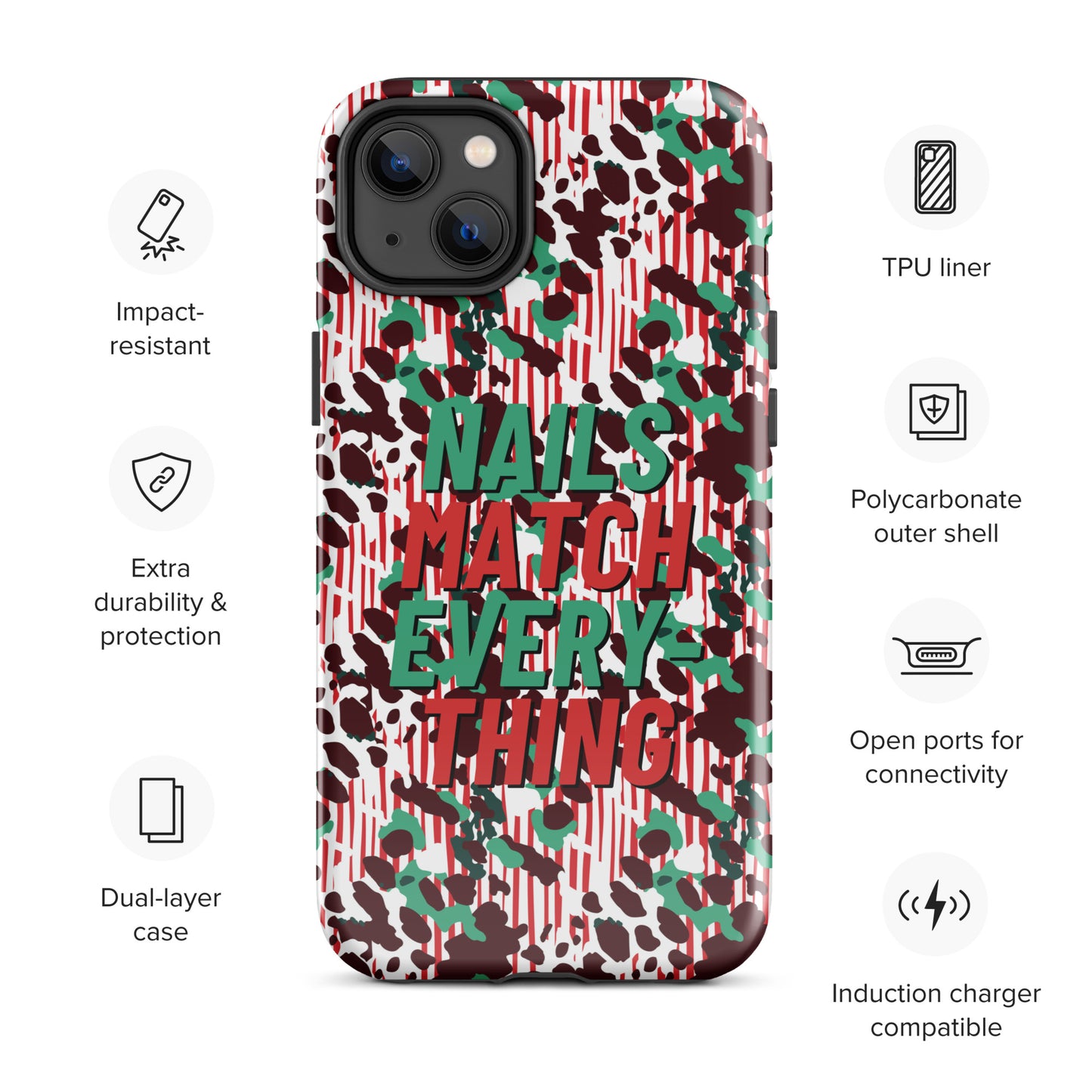 Tough Case for iPhone® Collection 12 Nails Match Everything