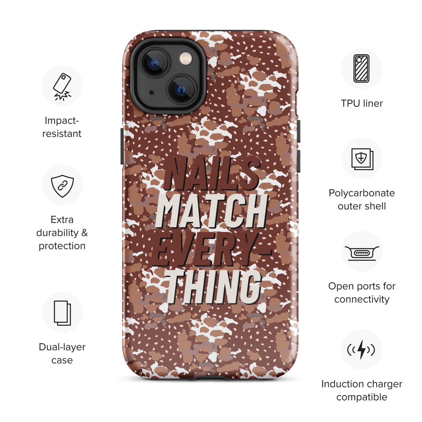 Tough Case for iPhone® Collection 18 Nails Match Everything