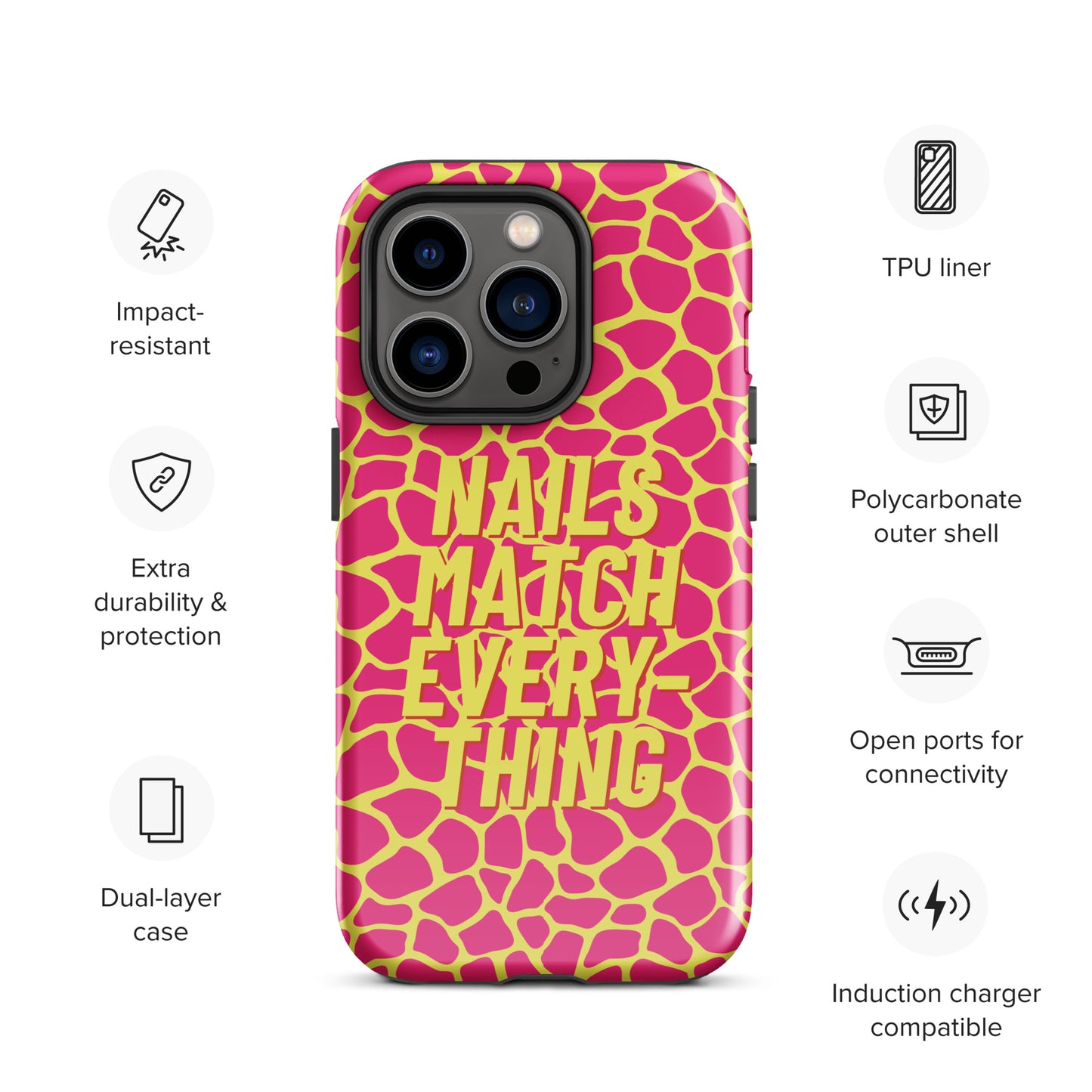 Tough Case for iPhone® Collection 7 Nails Match Everything