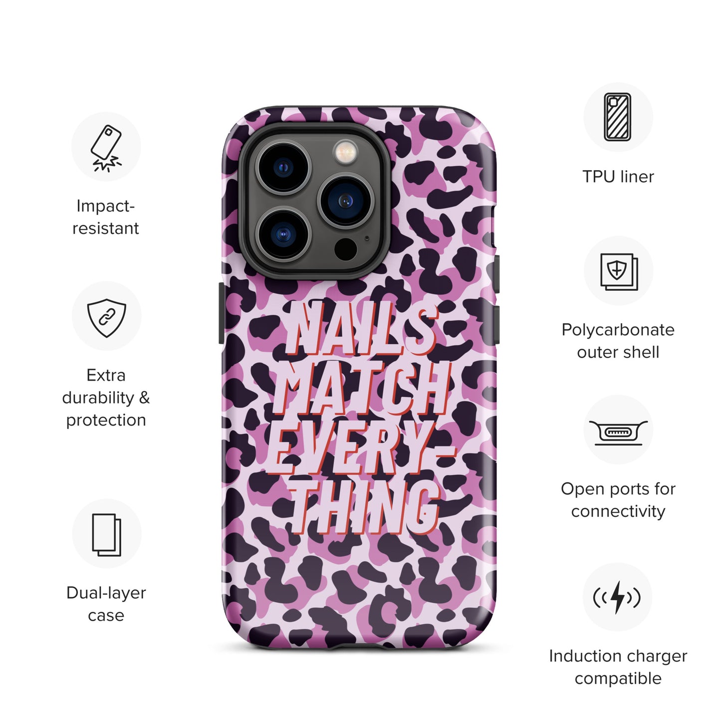 Tough Case for iPhone® Collection 9 Nails Match Everything