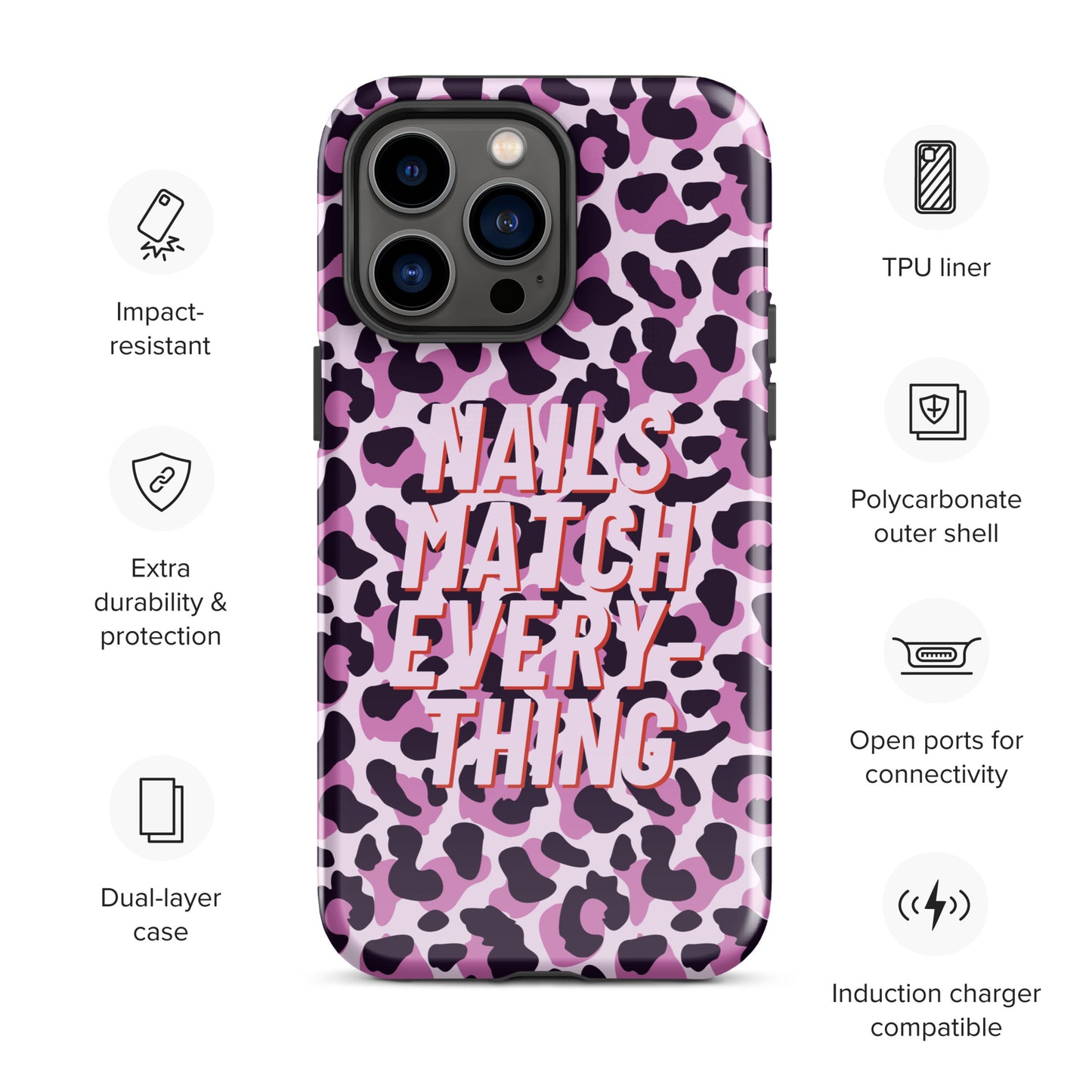 Tough Case for iPhone® Collection 9 Nails Match Everything