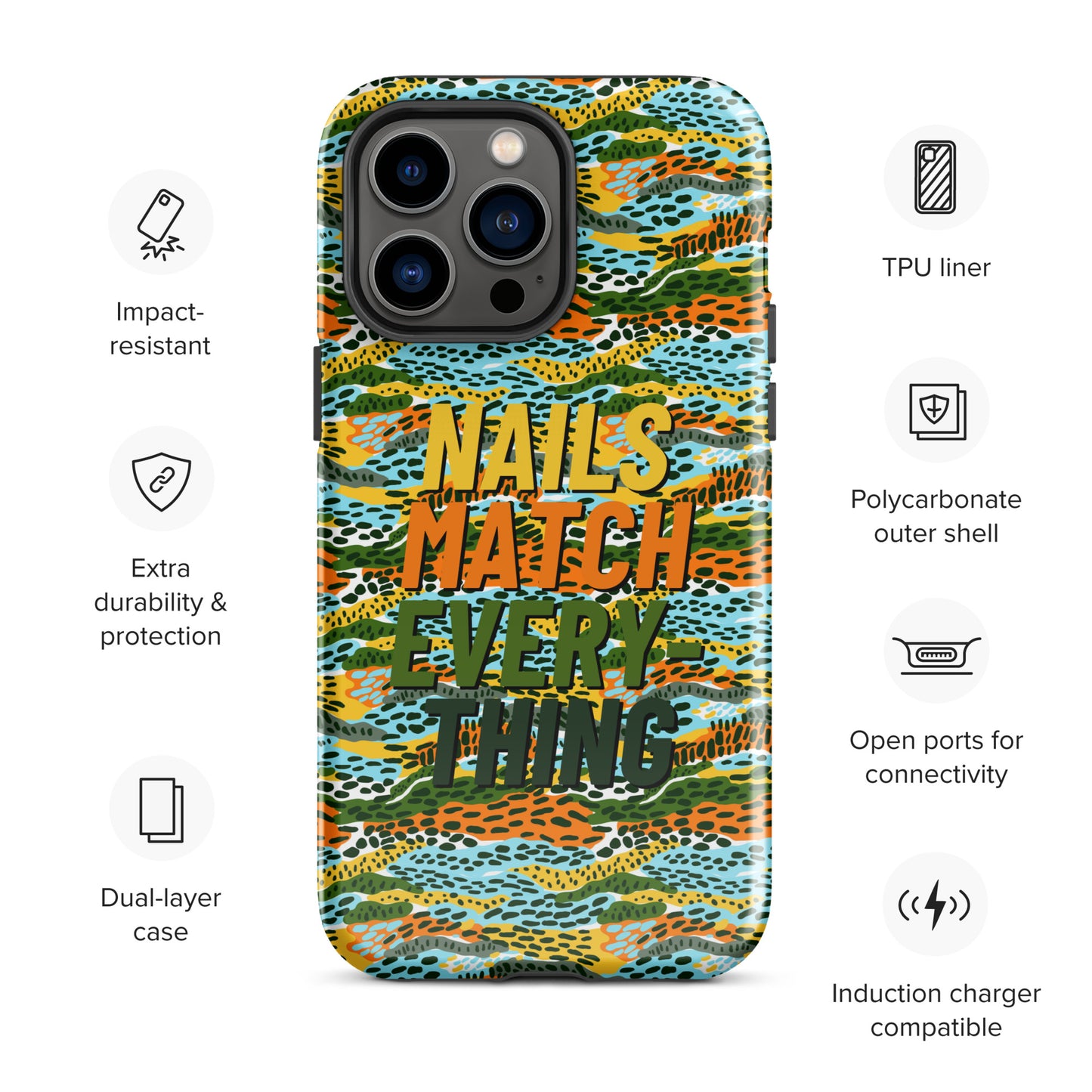 Tough Case for iPhone® Collection 17 Nails Match Everything