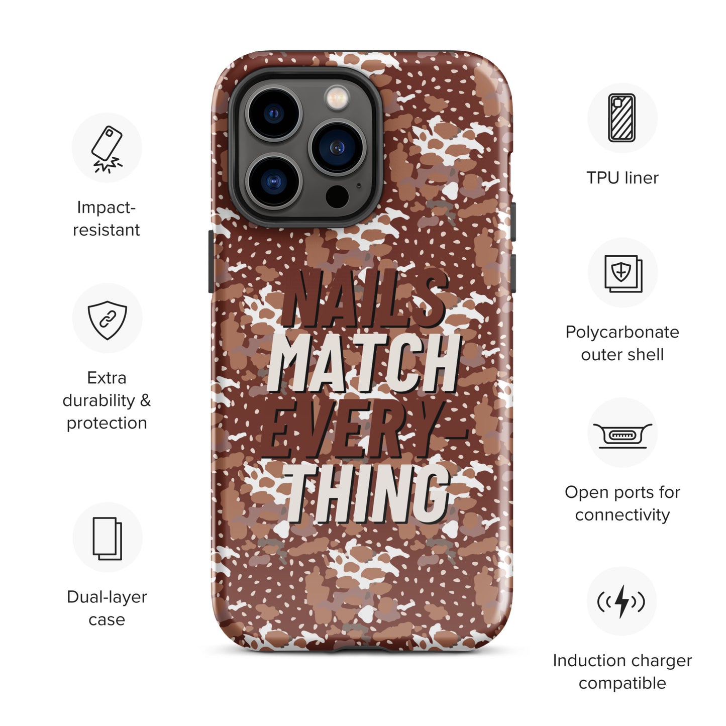 Tough Case for iPhone® Collection 18 Nails Match Everything