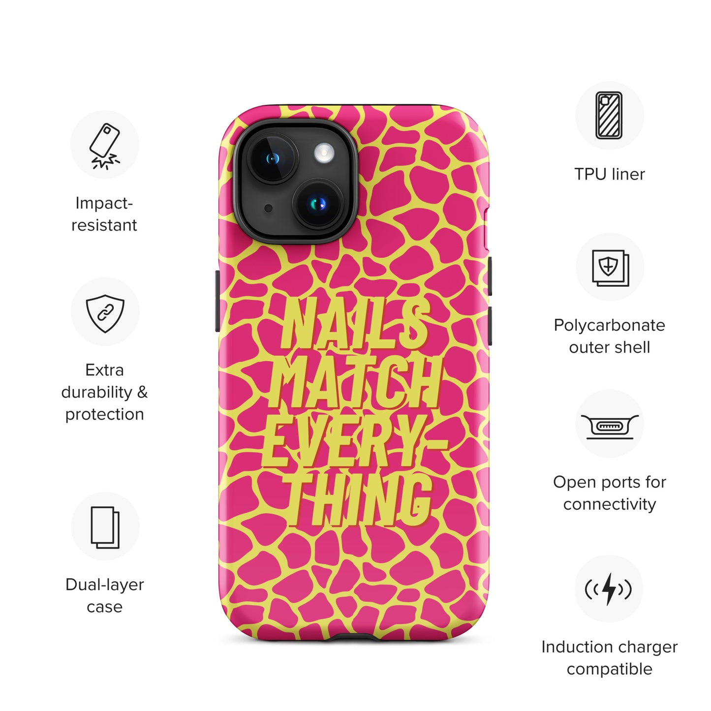 Tough Case for iPhone® Collection 7 Nails Match Everything