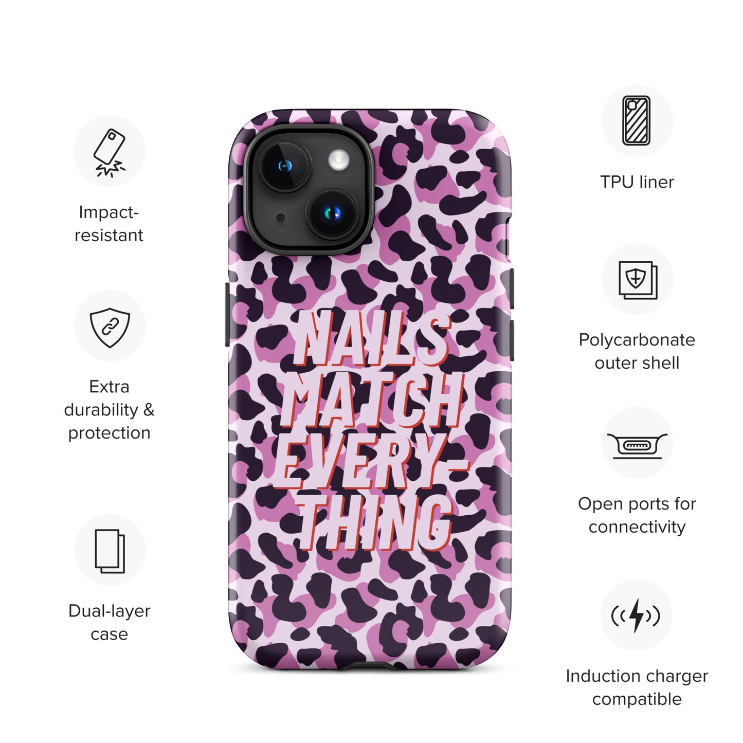 Tough Case for iPhone® Collection 9 Nails Match Everything