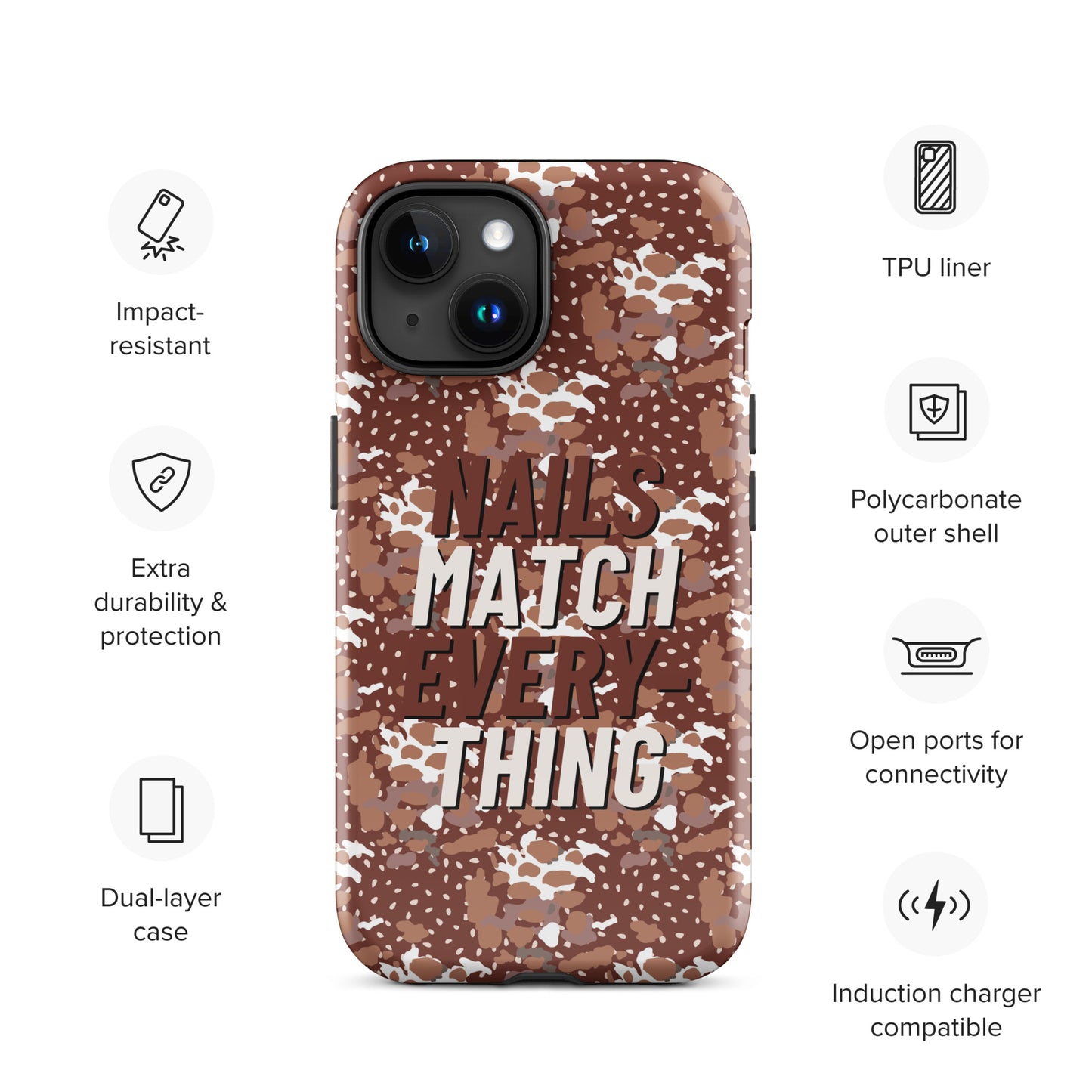 Tough Case for iPhone® Collection 18 Nails Match Everything