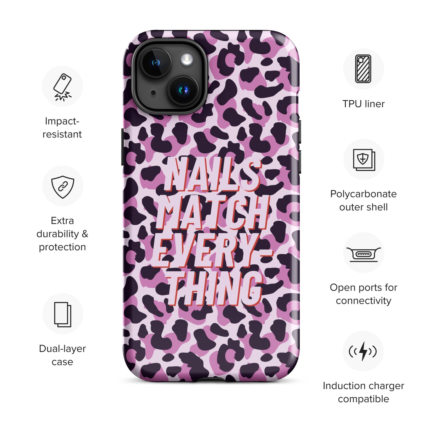 Tough Case for iPhone® Collection 9 Nails Match Everything