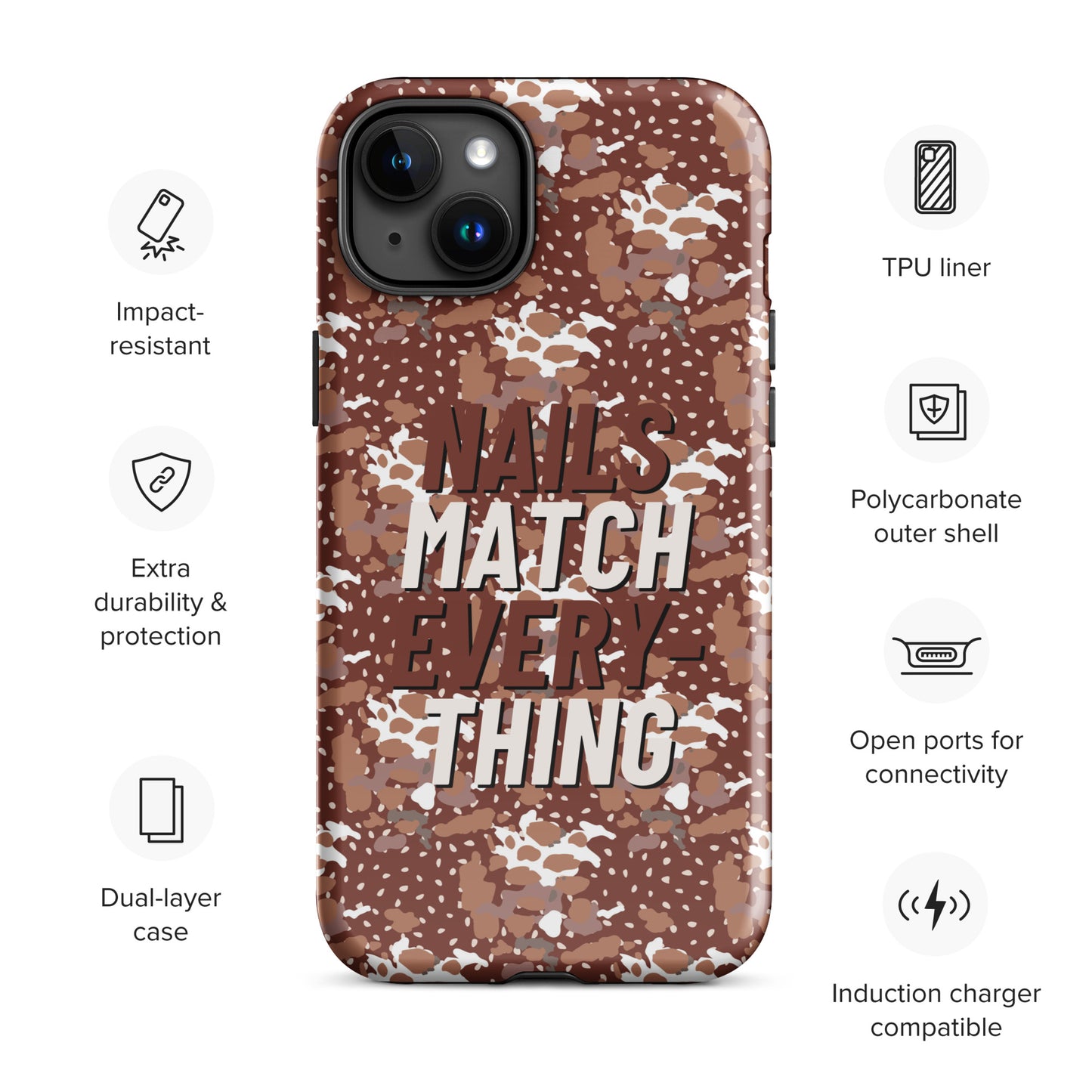 Tough Case for iPhone® Collection 18 Nails Match Everything